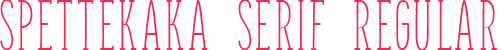 SPETTEKAKA SERIF REGULAR